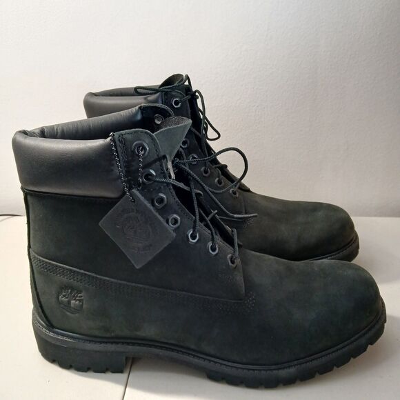 Timberland Men's 6” Inch CLASSIC Premium BOOTS 10073 BLACK Nubuck NWOB Size 11.5 - Picture 6 of 16